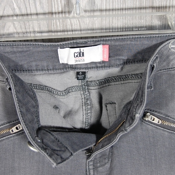 CAbi Skinny Jeans 5167 Gray Size 6 - Picture 5 of 8